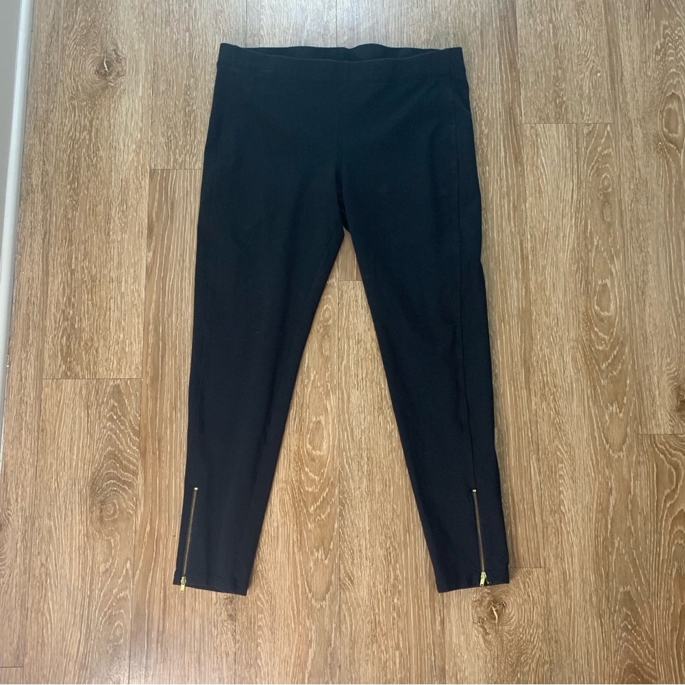 J. Crew Black Ponte Ankle Pants size Large
